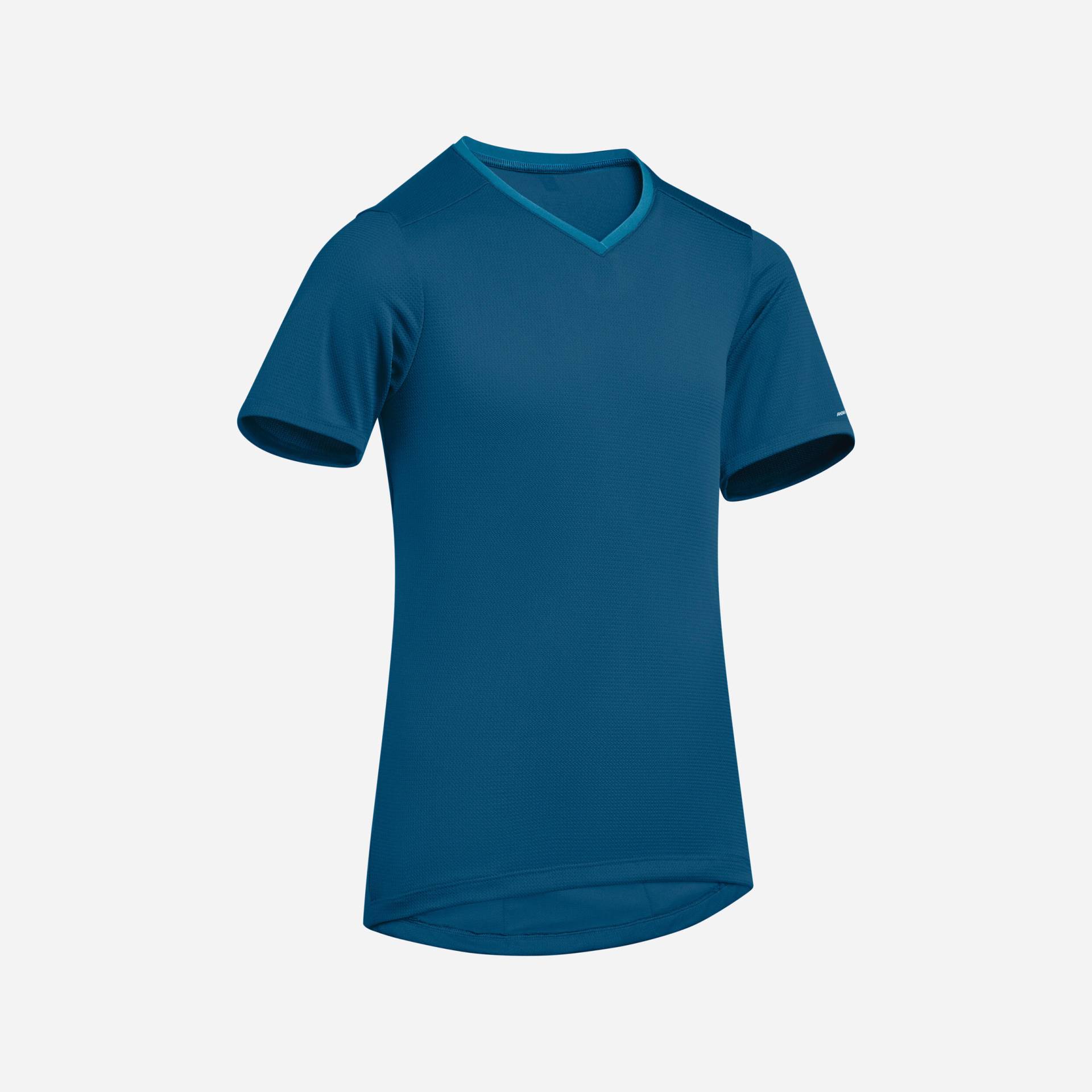 Radtrikot kurzarm 100 Kinder blau von BTWIN