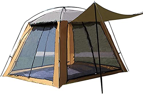 Outdoor-Zelt, Camping-Gaze, atmungsaktives Outdoor-Zelt, Kuppelzelt, Campingzelte, Sonnenschutz, vierseitige Tür, Fenster, atmungsaktiv, für 3 bis 4 Personen, Angelzelt von BTYDKL