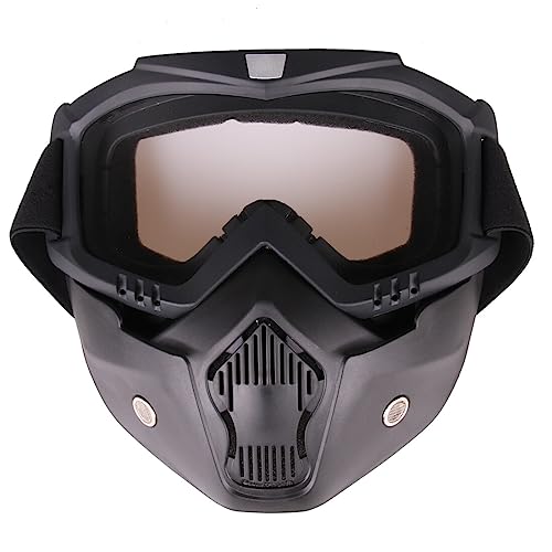 BUCKIT Taktische Maske, Soft Bullet Dart Maske mit Schutzbrille, Vollgesichtsmaske für Nerf-Transparent von BUCKIT