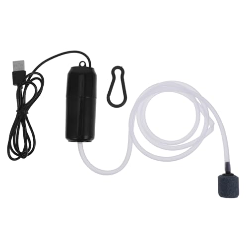 BUGUUYO 1 Satz Sauerstoffpumpe Minibelüfter für Fische Tragbare Luftpumpe Eimer Auto Belüfterpumpe USB Aquarium Luftpumpe wasserpumpe USB-Luftpumpe Sauerstoffbelüfter für Fischbecken Black von BUGUUYO