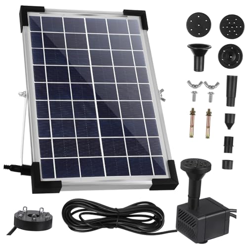 BUGUUYO Wasserfontäne Solar Besonderheit Solarpumpe Für Teich Brunnen Wasserpumpe Für Wasserspiel Gartenteichpumpe Solar Wasserhahn Luftpumpe Aquarium Sehr Leise Aquarium Luftstein von BUGUUYO