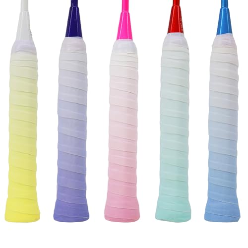 5 Stück Griffband Tennisschläger, Griffband für Federballschläger, Badminton, Squash Schläger, Selbstklebend Griffband, Anti-Rutsch Badmintonschläger für Tennisschläger, Badminton (Flachmodell) 5 Stück Griffband Tennisschläger, Griffband für Federballschläger, Badminton, Squash Schläger, Selbstklebend Griffband, Anti-Rutsch Badmintonschläger für Tennisschläger, Badminton (Flachmodell) von BUKYCAT