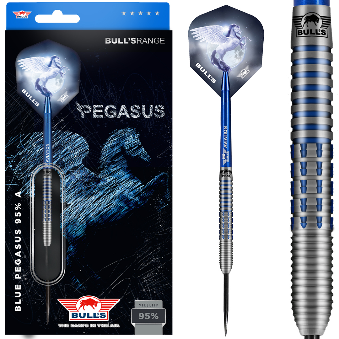 Bulls Blue Pegasus C Steeldarts 22g 95% Tungsten Bulls Blue Pegasus C Steeldarts 22g 95% Tungsten von BULL?S NL