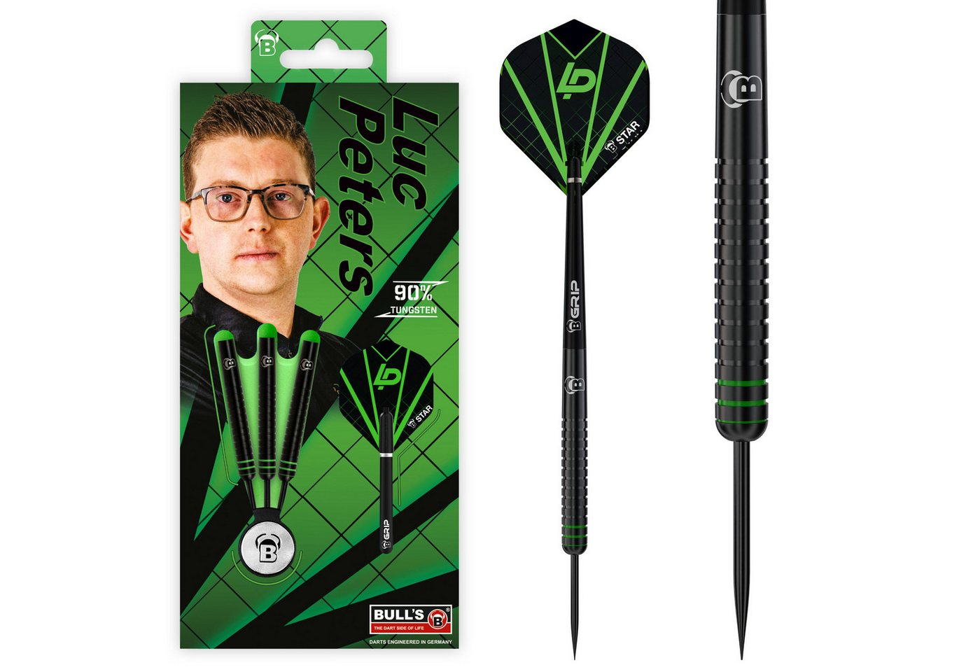 BULL'S Dartpfeil Steeldarts Luc Peters,90% Tungsten, 22g. Schwarz BULL'S Dartpfeil Steeldarts Luc Peters,90% Tungsten, 22g. Schwarz von BULL'S