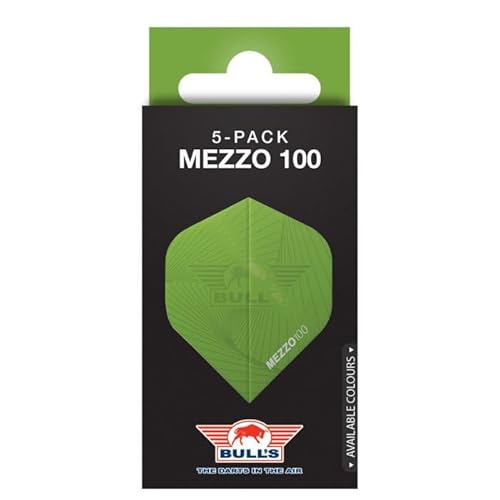 BULL'S Mezzo 100 Flights No.2 | Stilvolle Dartflights | 100 Mikron Stärke| No.2 Form für Präzision | Langlebig & Flexibel| Grün BULL'S Mezzo 100 Flights No.2 | Stilvolle Dartflights | 100 Mikron Stärke| No.2 Form für Präzision | Langlebig & Flexibel| Grün von BULL'S
