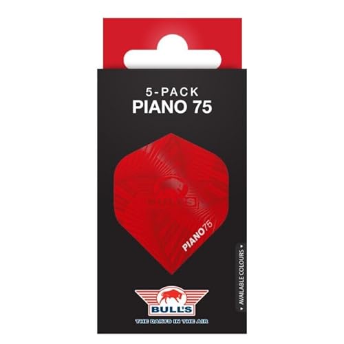 BULL'S Piano 75 Flights No.2 | Rot Dartflights | 75 Mikron Stärke | No.2 Form für Präzision| Langlebig & Flexibel BULL'S Piano 75 Flights No.2 | Rot Dartflights | 75 Mikron Stärke | No.2 Form für Präzision| Langlebig & Flexibel von BULL'S