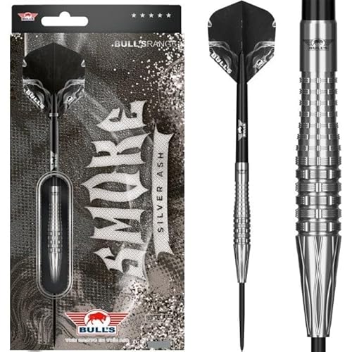 BULL'S Smoke 90% Tungsten Steeldart - 23g | Elegantes Silver Ash Design mit raffiniertem Grip BULL'S Smoke 90% Tungsten Steeldart - 23g | Elegantes Silver Ash Design mit raffiniertem Grip von BULL'S