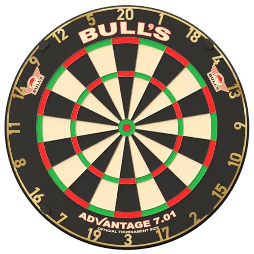 Bull's Advantage 701 Professional Dartboard | Premium Afrikanisches Sisal | Offizielle Turniergröße | Ultrafeine Messerdrähte | Langlebig und einfach zu montieren von BULL'S