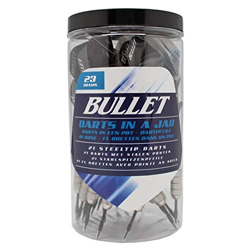 BULLET-Darts Professionelle Darts in a Jar - 21 Stück Steeldarts, 23g BULLET-Darts Professionelle Darts in a Jar - 21 Stück Steeldarts, 23g von BULLET-Darts