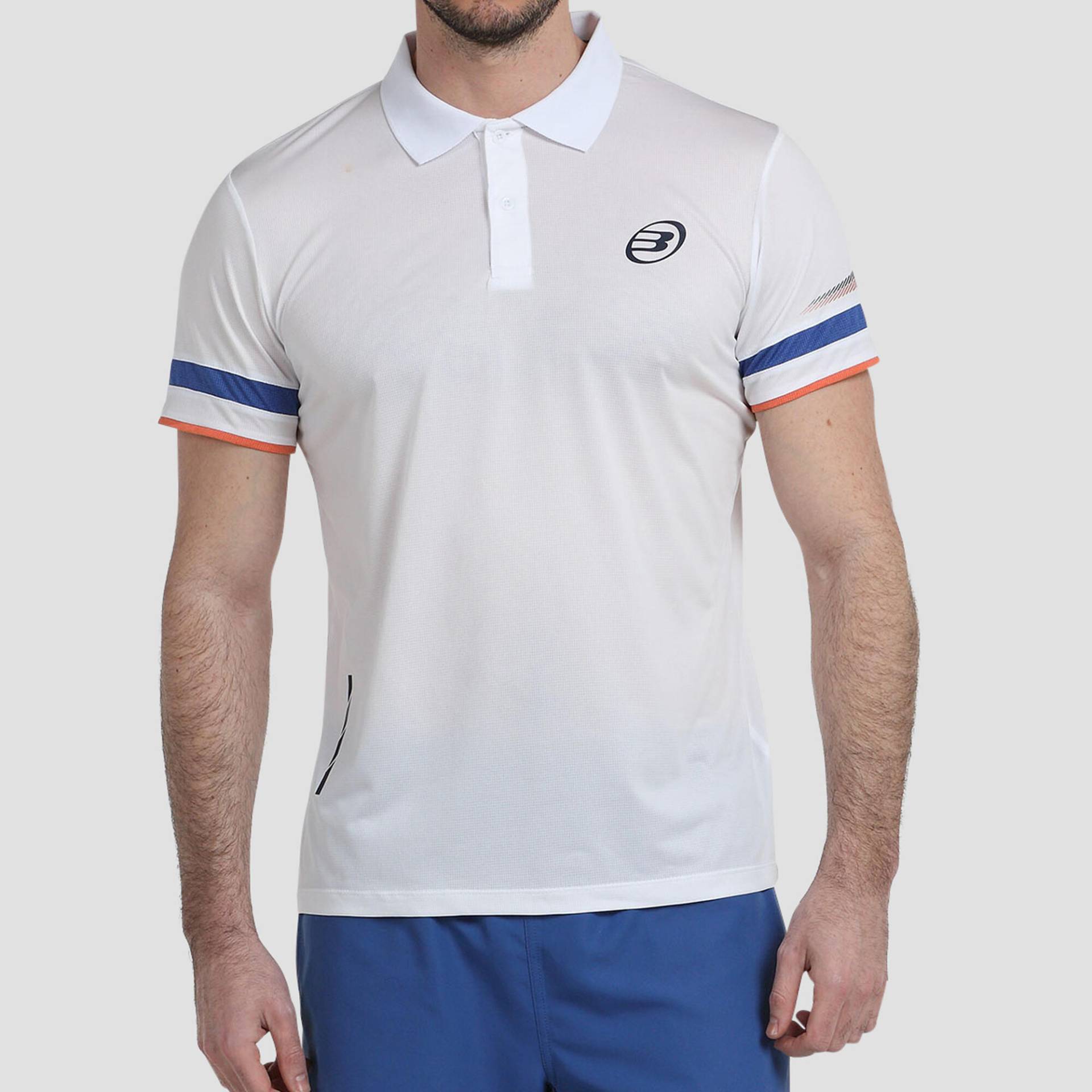 Herren Padel Poloshirt kurzarm - Bullpadel Lules weiss von BULLPADEL