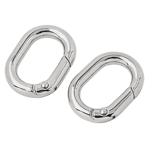 2 Stück Multifunktionale Ovale Ringe Schnallen Metallfeder Schlüsselanhänger Ovale Ringe Druckknöpfe Schnallenverschlüsse Für Geldbörsen Schlüsselanhänger von BUMMPI