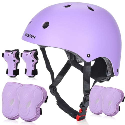 Kinder Fahrradhelm Kinderhelm 7 in 1 Profi Knieschoner Kinder Set, Verstellbar Skaterhelm Knieschoner für Fahrrad Skateboard Roller Skaten Scooter 2-16 Jahre Alt Junge Mädchen Kinder Fahrradhelm Kinderhelm 7 in 1 Profi Knieschoner Kinder Set, Verstellbar Skaterhelm Knieschoner für Fahrrad Skateboard Roller Skaten Scooter 2-16 Jahre Alt Junge Mädchen von BURSUN