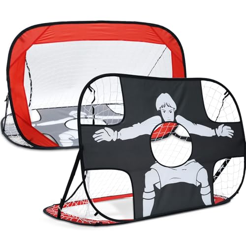 FußBalltor Kinder Set Fussballtore FüR Garten Kinder Outdoor 2-In-1 Fussballtor Zum Aufklappen Mit Torwand Klappbares Pop Up Tor Mit Zieltuch Und Tragetasche FüR Garten Indoor FußBalltor Kinder Set Fussballtore FüR Garten Kinder Outdoor 2-In-1 Fussballtor Zum Aufklappen Mit Torwand Klappbares Pop Up Tor Mit Zieltuch Und Tragetasche FüR Garten Indoor von BUTORY