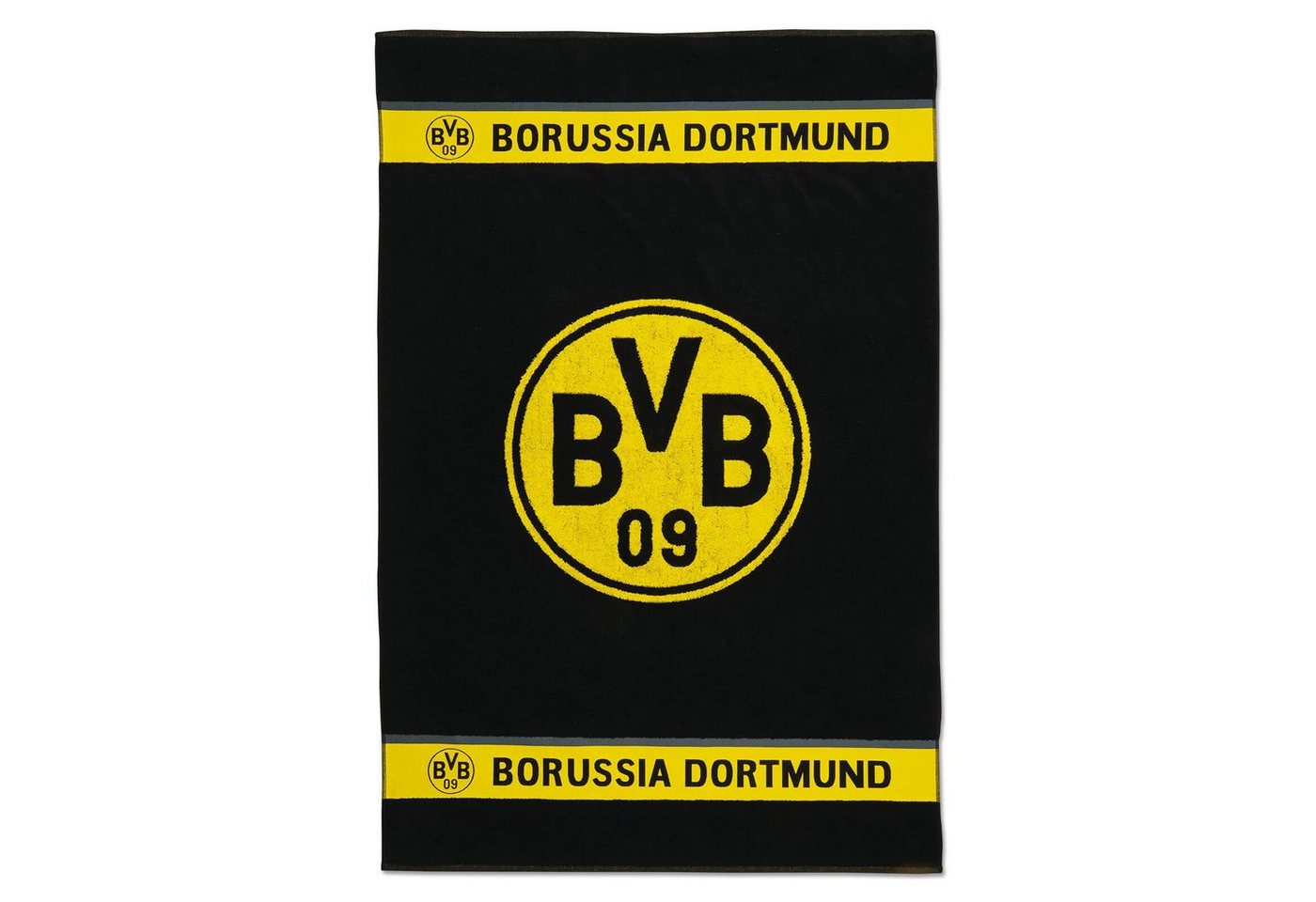 BVB Badetuch BVB-Badetuch Emblem 100x150 cm, Baumwolle (Packung, 1-St), mit Schlaufe von BVB