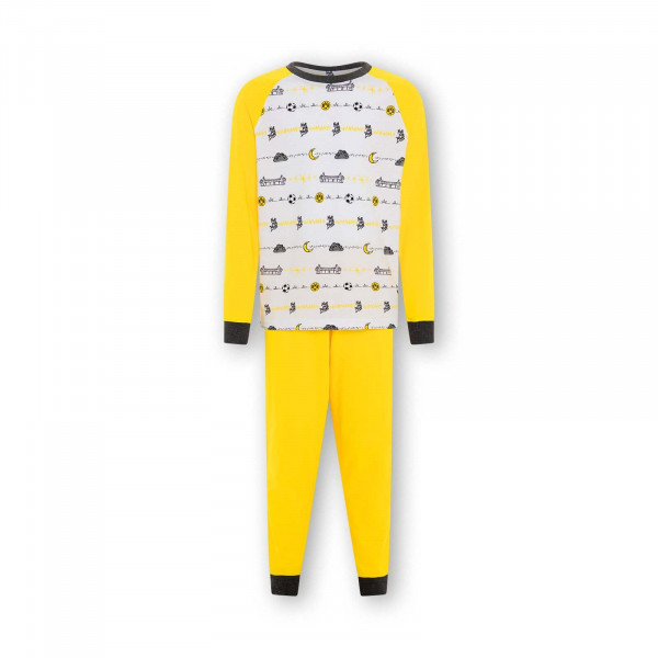 BVB Schlafanzug für Kinder, Größe 122, gelb von BVB