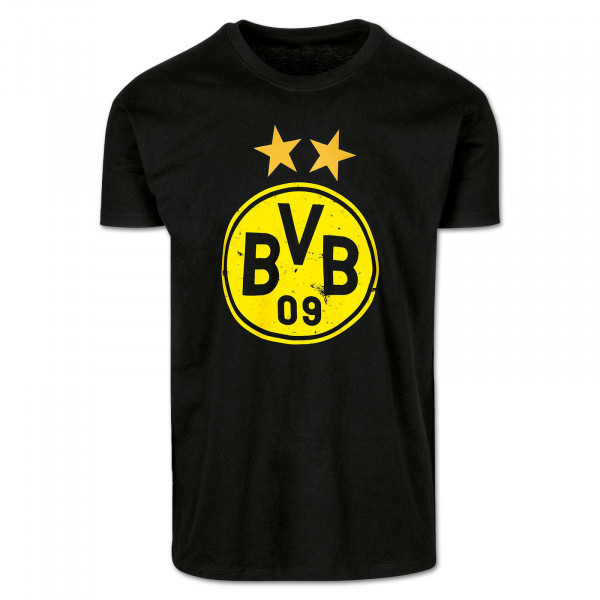 BVB T-Shirt mit Logo, Größe L für Herren, schwarz von BVB