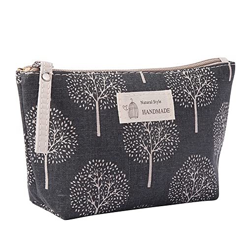 BWCKMTSC Bärenbaum-Druckmuster, Damen-Aufbewahrungstasche, Toilettenartikel, organisieren, Kosmetiktasche, tragbare Make-up-Taschen, weiche Leinwand-Kosmetiktasche von BWCKMTSC