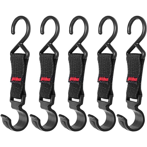 5 Stück Nylon-Bandhaken,Outdoor Camping Bewegliche Aufbewahrungshaken Abnehmbarer Hängender Haken S-förmiger Haken,Hängegurt Karabiner Abnehmbarer Gurtband Schnalle Clip für Wanderrucksack Camping 5 Stück Nylon-Bandhaken,Outdoor Camping Bewegliche Aufbewahrungshaken Abnehmbarer Hängender Haken S-förmiger Haken,Hängegurt Karabiner Abnehmbarer Gurtband Schnalle Clip für Wanderrucksack Camping von BWLEANSY