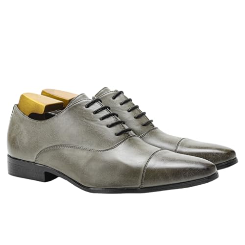 BXCZEDW Herren-Oxford-Schuhe mit Flügelspitze, Anzugschuhe, Leder, Schnürung, Business-Derby-Schuhe für Herren von BXCZEDW