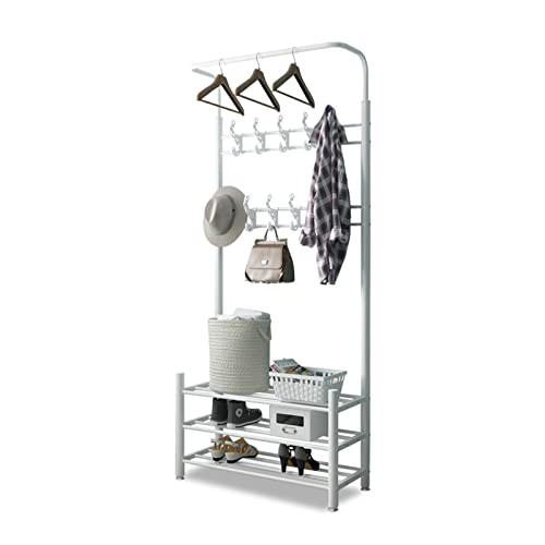 BXGGXBYSW Kleiderständer Hängende Kleiderstange Organizer Kleiderständer Kleiderschrank Storarails für Zuhause/Weiß/80 cm (weiß 52 cm) von BXGGXBYSW