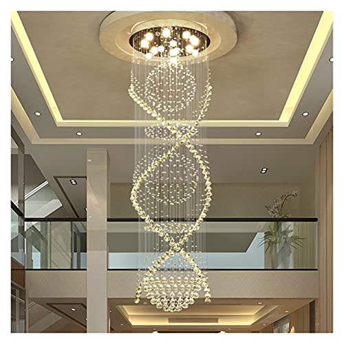 Moderne LED-Kronleuchterlampe, langer Kristallkronleuchter, kompatibel mit Treppenhäusern, luxuriöses Design, Kristalllampe, moderne Wohndekoration, Innenbeleuchtung, Wohnzimmer, LED-Leuchte, von BXGGXBYSW