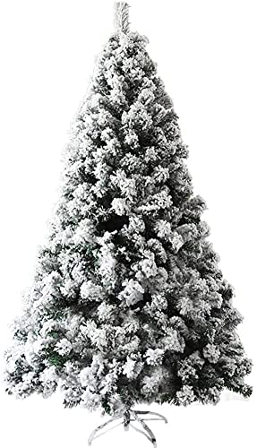 Weihnachtsbäume, schneebedeckter Weihnachtsbaum, Heimdekoration aus weißem Metall, Kiefer, künstlicher Ständer, einfach aufzubauender Weihnachtsbaum (Farbe: Weiß; Größe: 240 cm (8 Fuß)) (Weiß 210 cm von BXGGXBYSW