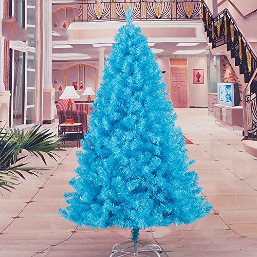 Weihnachtsbaum, umweltfreundliche Verschlüsselung, blauer Weihnachtsbaum, hochwertige künstliche Kiefer aus PVC mit Metallständer für Weihnachtsdekorationen, blau, 7,9 Fuß (240 cm) (6 Fuß (180 cm)) von BXGGXBYSW