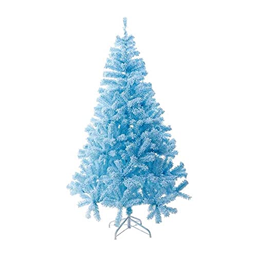 Weihnachtsbaum Künstlicher Baum Weihnachtsbaum Weihnachtsbaumschmuck, Glasfaser-Weihnachtsbaum, blauer Weihnachtsbaum und Metallständer, Weihnachtsdekoration für den Innenbereich, Blau (Größe: 4 Fuß von BXGGXBYSW