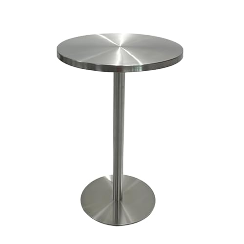 BXSUKEYOU Beistelltisch aus Edelstahl, Industrieller Beistelltisch, Moderner Kneipentisch, Tisch für Wohnzimmer, Küche und Café (Farbe: ROUND2, Größe: 40x74cm(15.7x29.1in)) von BXSUKEYOU