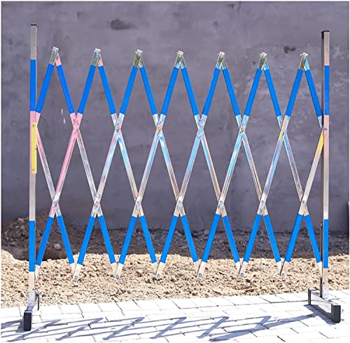 BXSUKEYOU Einziehbare Verkehrsbarrikade, Faltbarer Trennwand-Einfahrtszaun, Garagenbau, Einkaufszentrum, Innenhof, Scherentor, 1,2 m hoch von BXSUKEYOU