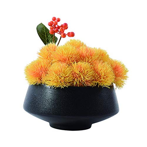 BXSUKEYOU Künstliche Blumen Gelbe künstliche Blume Bonsai Kreativer minimalistischer Stil für Büro Wohnzimmer 6,7 Zoll künstliche Blume Bonsai mit Blumentopf Künstliche Blume von BXSUKEYOU