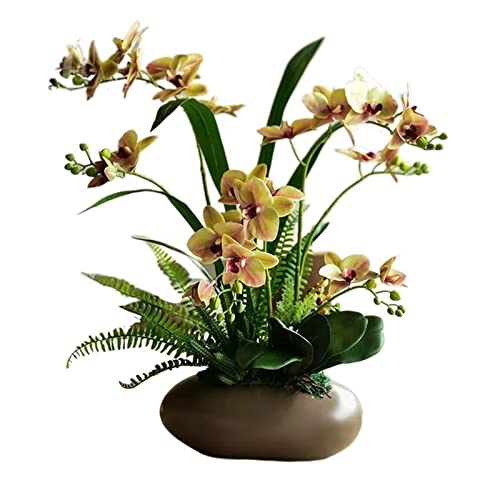 Künstliche Blumen, simulierte Phalaenopsis, Bonsai, für den Schreibtisch, künstlicher Blumenstrauß, Dekoration für den Innenbereich, Ornament, Geschenk für Freunde, künstliche Blume (Farbe: C) von BXSUKEYOU