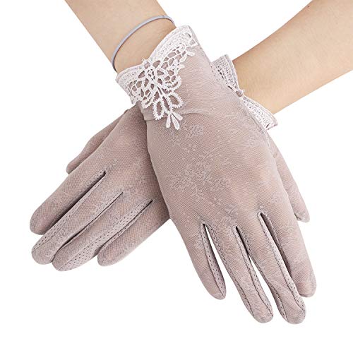 BXT Damen Sommer UV Sonnenschutz Handschuhe, Seide Touchscreen Handschuhe, Kurze Vollfinger Lace Fahren Handschuhe, Brautkleider Handschuhe, Anti-Rutsch, Atmungsative Handschuhe BXT Damen Sommer UV Sonnenschutz Handschuhe, Seide Touchscreen Handschuhe, Kurze Vollfinger Lace Fahren Handschuhe, Brautkleider Handschuhe, Anti-Rutsch, Atmungsative Handschuhe von BXT