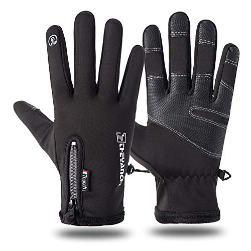 Touchsceen Fleece-Handschuhe, Thermo-Handschuhe, winddicht, schneefest, warme Handschuhe, Wintersport, Ski, Snowboard, Reiten, Motorradfahren, Radfahren, Fäustlinge, Wandern, Camping, Autofahren von BXT