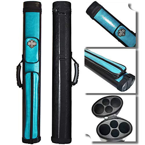 BY SPORTS 2x2 Hard cue case Oval Pool Cue Billiard Stick Carrying Case von BY SPORTS