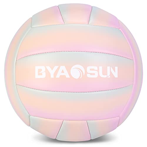 BYAOSUN Volleyball，Beachvolleyball，Weicher Volleyball Ball für Indoor Outdoor Beach，Größe 5 Volleybälle für Anfänger Teenager Erwachsene von BYAOSUN