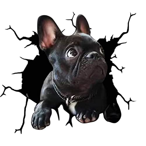 BYNYXI 4 Stück Hund Auto Aufkleber, 3D Labrador Aufkleber für Auto Personalisierte Aufkleber Lustige Französische Bulldogge Autoaufkleber Realistische Riss Hund Vinyl Autofenster Aufkleber-30cmx30cm BYNYXI 4 Stück Hund Auto Aufkleber, 3D Labrador Aufkleber für Auto Personalisierte Aufkleber Lustige Französische Bulldogge Autoaufkleber Realistische Riss Hund Vinyl Autofenster Aufkleber-30cmx30cm von BYNYXI