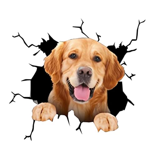 BYNYXI 4 Stück Hund Auto Aufkleber, 3D Labrador Aufkleber für Auto Personalisierte Aufkleber Lustige Französische Bulldogge Autoaufkleber Realistische Riss Hund Vinyl Autofenster Aufkleber-30cmx30cm BYNYXI 4 Stück Hund Auto Aufkleber, 3D Labrador Aufkleber für Auto Personalisierte Aufkleber Lustige Französische Bulldogge Autoaufkleber Realistische Riss Hund Vinyl Autofenster Aufkleber-30cmx30cm von BYNYXI