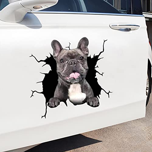 BYNYXI 4 Stück Hund Auto Aufkleber, 3D Labrador Aufkleber für Auto Personalisierte Aufkleber Lustige Französische Bulldogge Autoaufkleber Realistische Riss Hund Vinyl Autofenster Aufkleber-30cmx30cm BYNYXI 4 Stück Hund Auto Aufkleber, 3D Labrador Aufkleber für Auto Personalisierte Aufkleber Lustige Französische Bulldogge Autoaufkleber Realistische Riss Hund Vinyl Autofenster Aufkleber-30cmx30cm von BYNYXI