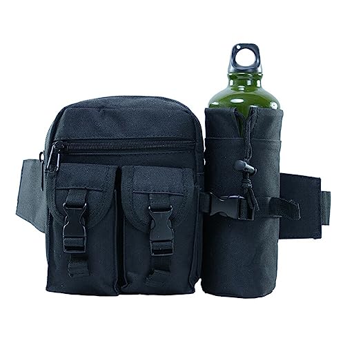 BYNYXI Taktisch Hüfttasche mit Flaschenhalter, Militärisch Bauchtasche Herren Damen Multifunktionale Gürteltasche Militär Outdoor 900D Oxford Waistbag für Wandern Radfahren Camping Trekking von BYNYXI