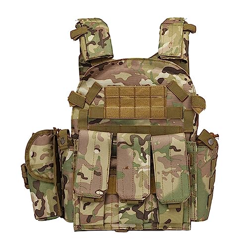 BYNYXI Taktische Schutzweste Herren, Militär Taktische Plattenträger Weste mit verstellbarem Schultergurt Feldspielweste Outdoor Trainingsweste mit Magazintasche Wasserdichtes Oxford für Jagd Sport BYNYXI Taktische Schutzweste Herren, Militär Taktische Plattenträger Weste mit verstellbarem Schultergurt Feldspielweste Outdoor Trainingsweste mit Magazintasche Wasserdichtes Oxford für Jagd Sport von BYNYXI