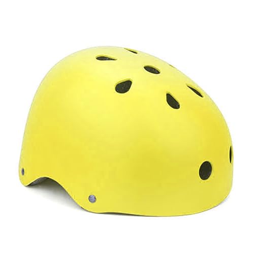 Skate-Helm/Kinder-Helm Helm für Skateboard, BMX, Scooter, Fahrrad und Extremsportarten | Hartschale, stoßfest, Verstellbarer Kinnriemen Skaterhelm B,S50-54CM von BYOUQ