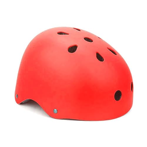 Skate-Helm/Kinder-Helm Helm für Skateboard, BMX, Scooter, Fahrrad und Extremsportarten | Hartschale, stoßfest, Verstellbarer Kinnriemen Skaterhelm D,S50-54CM von BYOUQ