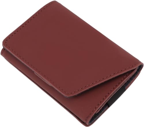 BZVCRTYKL Schlanke, minimalistische Geldbörse, großes Fassungsvermögen, bequemes Leder-Kartenhalter-Geldbörse, faltbar, multifunktional for Unternehmen /624 (Color : Brownish Red) von BZVCRTYKL