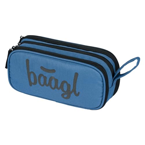 Federmäppchen für Mädchen, Jungen, Schule Mäppchen, Federmappe mit 3 Fächer, Federtasche für Teenager, Kinder Etui (Ocean Blue) von Baagl