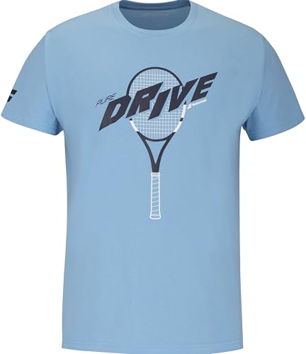 Babolat, Graphisches T-Shirt, Modell Drive Baumwolle, Kurze Ärmel und Rundhalsausschnitt, Unisex, 100% Baumwolle, optimaler Komfort für sportliche Aktivitäten von Babolat