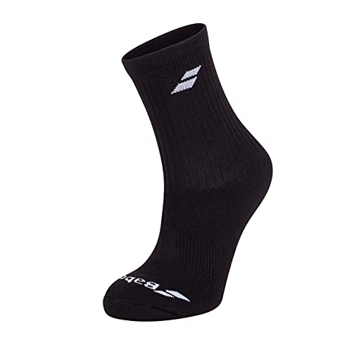 Babolat 3 Pairs Pack Unisex - Erwachsene Socken L Schwarz/Schwarz von Babolat