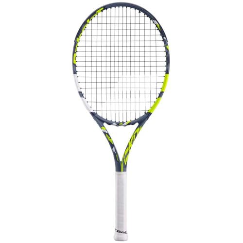 Babolat – Aero Junior 26 Kinder-Tennisschläger besaitet – 140 bis 150 cm – ideal für Fortschritte – Kraft, Wendigkeit und Leichtigkeit – Uptake Syntec Grip – französische Marke – Grau/Gelb – Größe 00 Babolat – Aero Junior 26 Kinder-Tennisschläger besaitet – 140 bis 150 cm – ideal für Fortschritte – Kraft, Wendigkeit und Leichtigkeit – Uptake Syntec Grip – französische Marke – Grau/Gelb – Größe 00 von Babolat