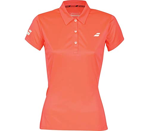 Babolat Damen, Core Club Polo Orange, Weiß, XS Oberbekleidung von Babolat