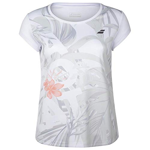 Babolat Damen Exercise Graphic Tee W Unterhemd, Weiß, XO von Babolat